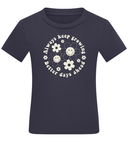 Keep Growing Design - Comfort kids fitted t-shirt_FRENCH NAVY_front