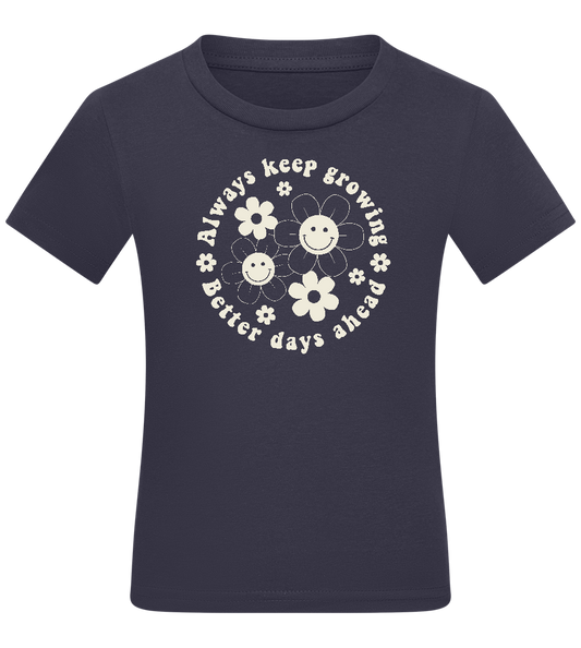 Keep Growing Design - Comfort kids fitted t-shirt_FRENCH NAVY_front