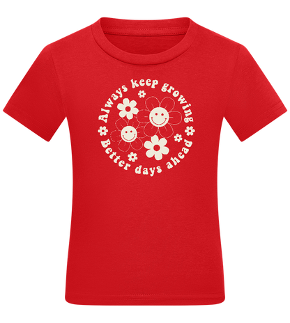 Keep Growing Design - Comfort kids fitted t-shirt_RED_front
