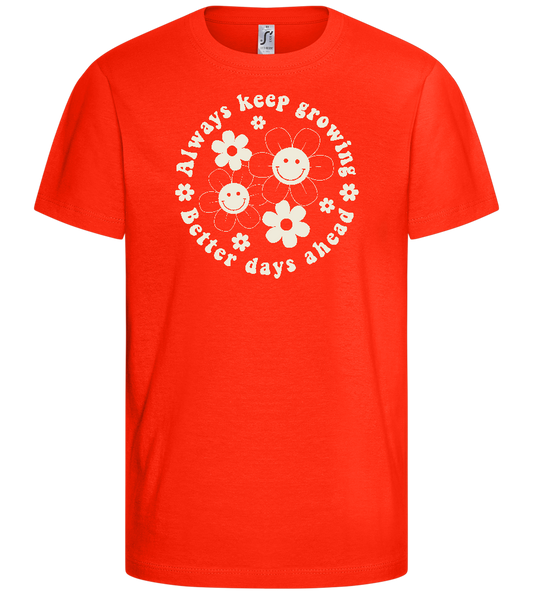 Keep Growing Design - Comfort kids fitted t-shirt_RED_front