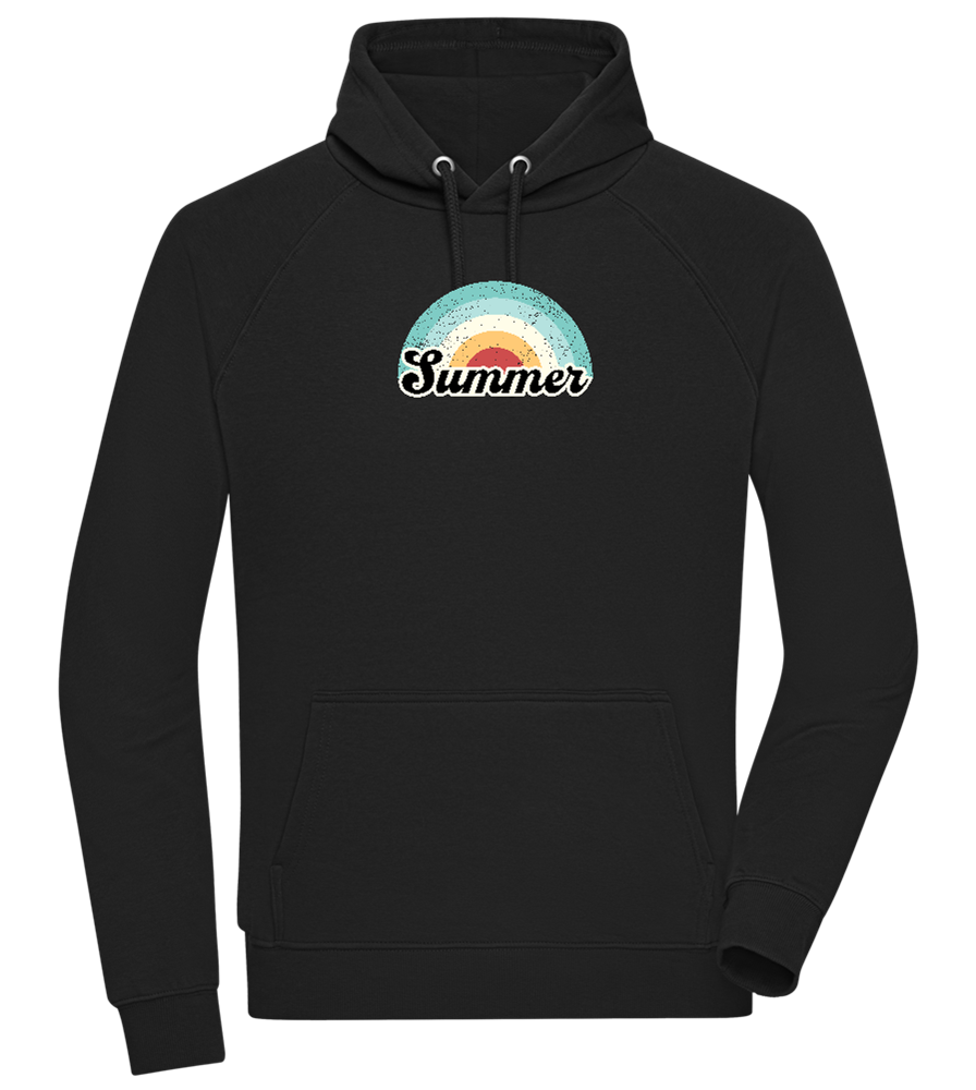 Summer Rainbow Design - Comfort unisex hoodie_BLACK_front