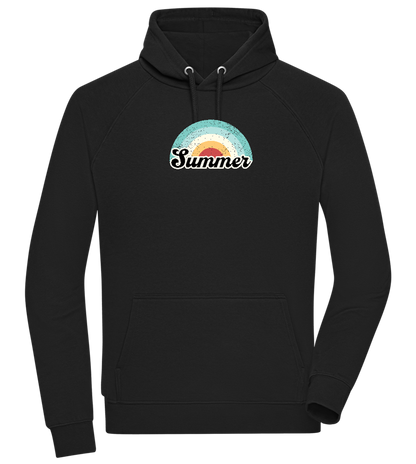 Summer Rainbow Design - Comfort unisex hoodie_BLACK_front