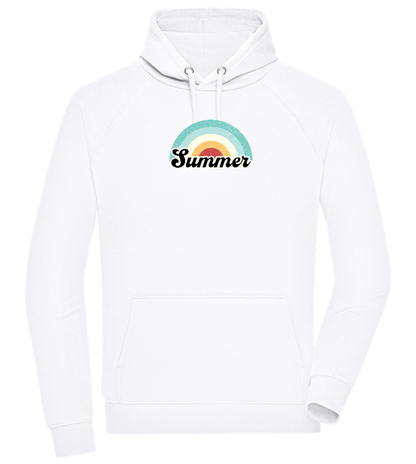 Summer Rainbow Design - Comfort unisex hoodie_WHITE_front