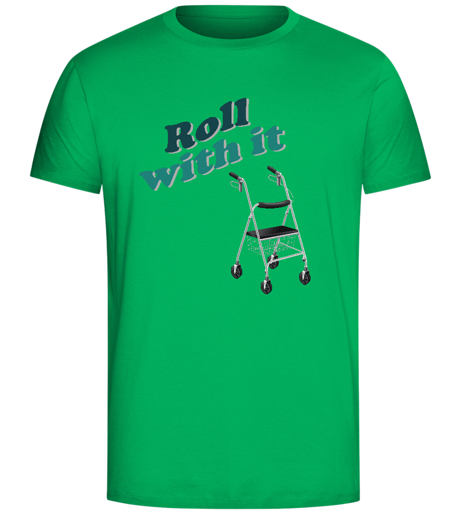 Roll With It Design - Comfort Unisex T-Shirt_SPRING GREEN_front