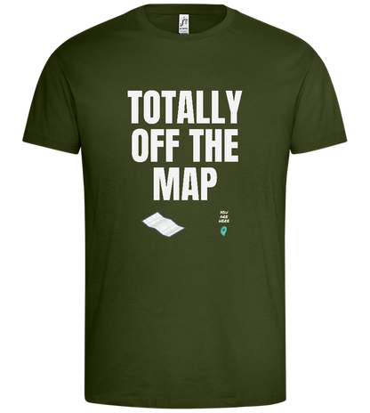 Off the Map Design - Premium men's t-shirt_ARMY_front