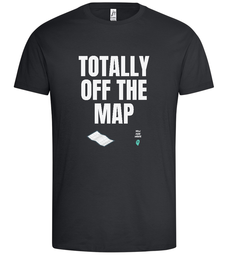 Off the Map Design - Premium men's t-shirt_DARK GRAY_front