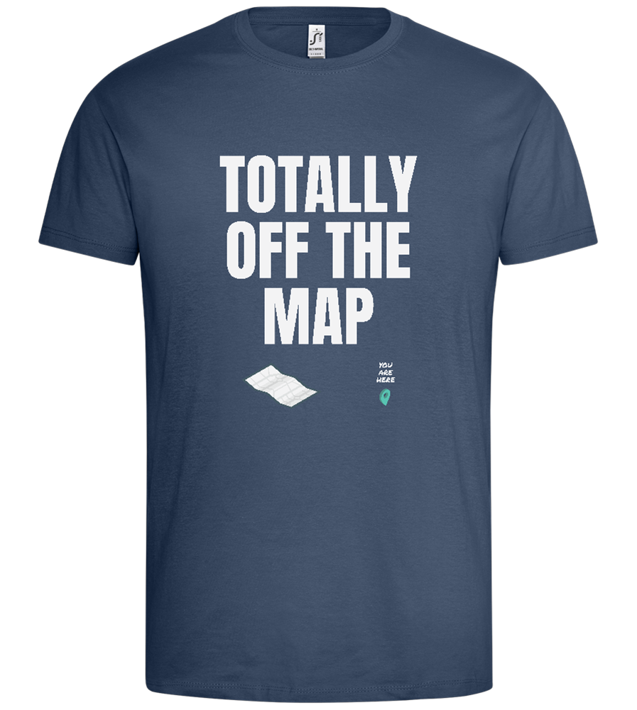 Off the Map Design - Premium men's t-shirt_DENIM_front