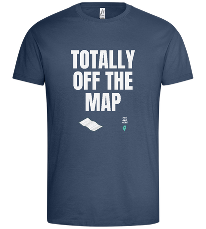 Off the Map Design - Premium men's t-shirt_DENIM_front