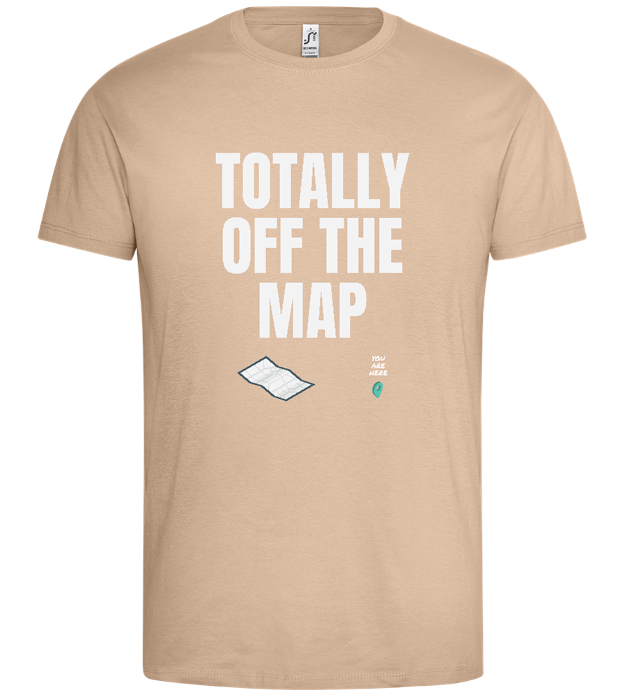 Off the Map Design - Premium men's t-shirt_SAND_front