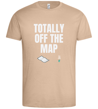 Off the Map Design - Premium men's t-shirt_SAND_front