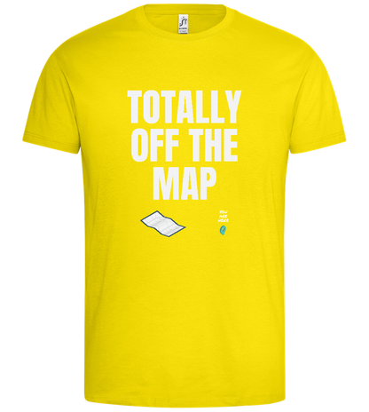 Off the Map Design - Premium men's t-shirt_YELLOW_front