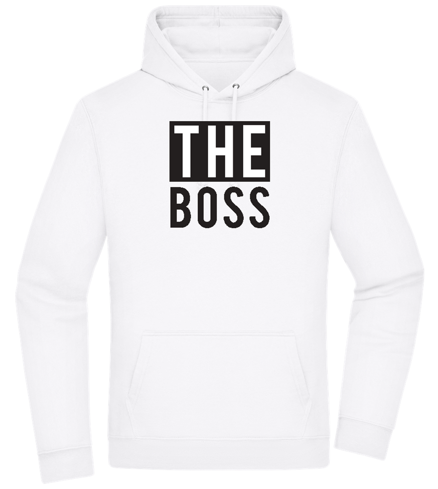The Boss Design - Premium Essential Unisex Hoodie_WHITE_front