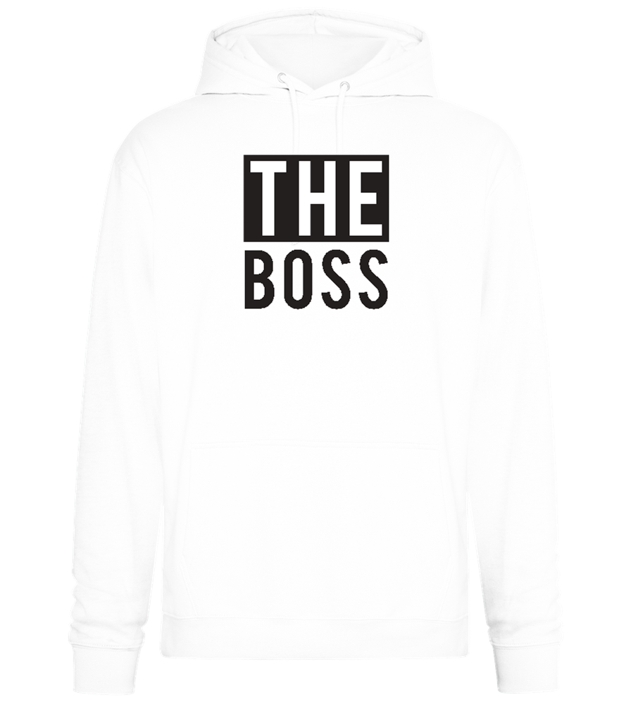 The Boss Design - Premium Essential Unisex Hoodie_WHITE_front