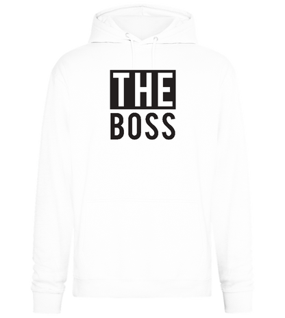 The Boss Design - Premium Essential Unisex Hoodie_WHITE_front