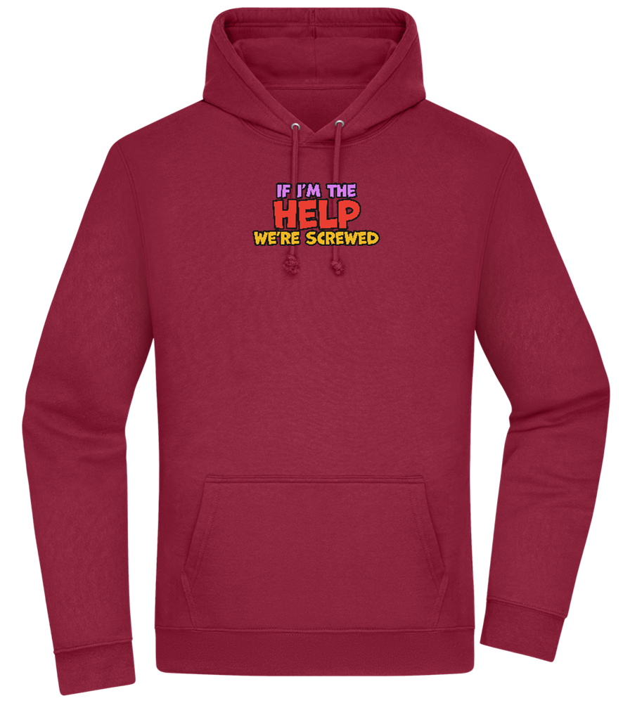 The Help Design - Premium Essential Unisex Hoodie_BORDEAUX_front