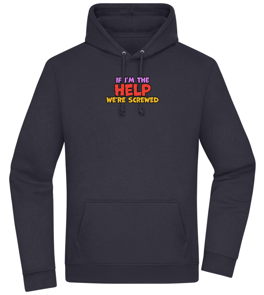 The Help Design - Premium Essential Unisex Hoodie_FRENCH NAVY_front