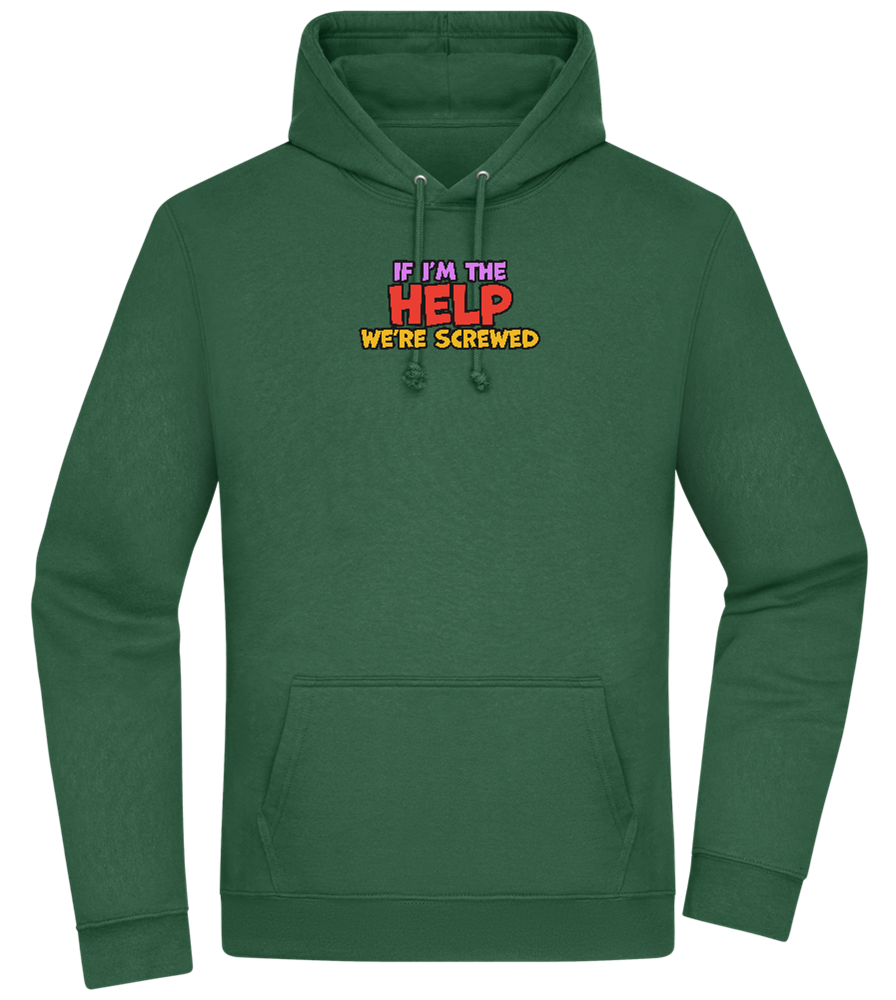 The Help Design - Premium Essential Unisex Hoodie_GREEN BOTTLE_front