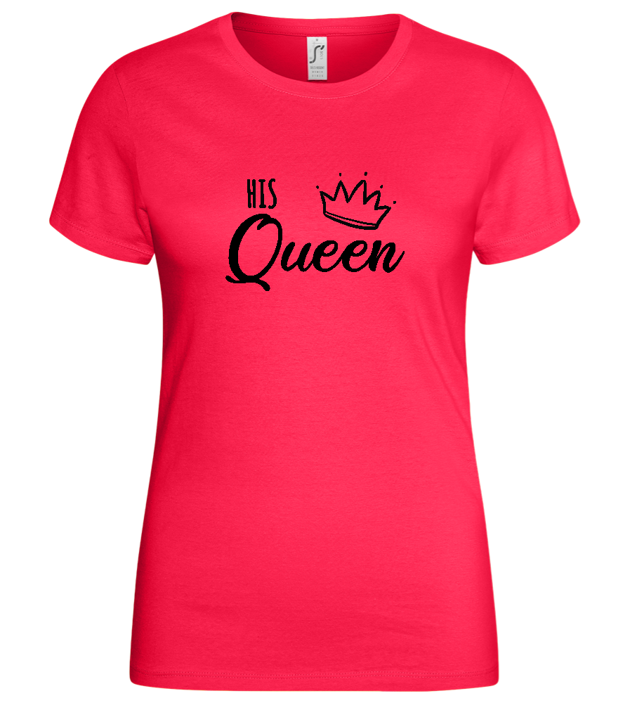 His Queen Crown Design - Basic women's t-shirt_CORAL_front