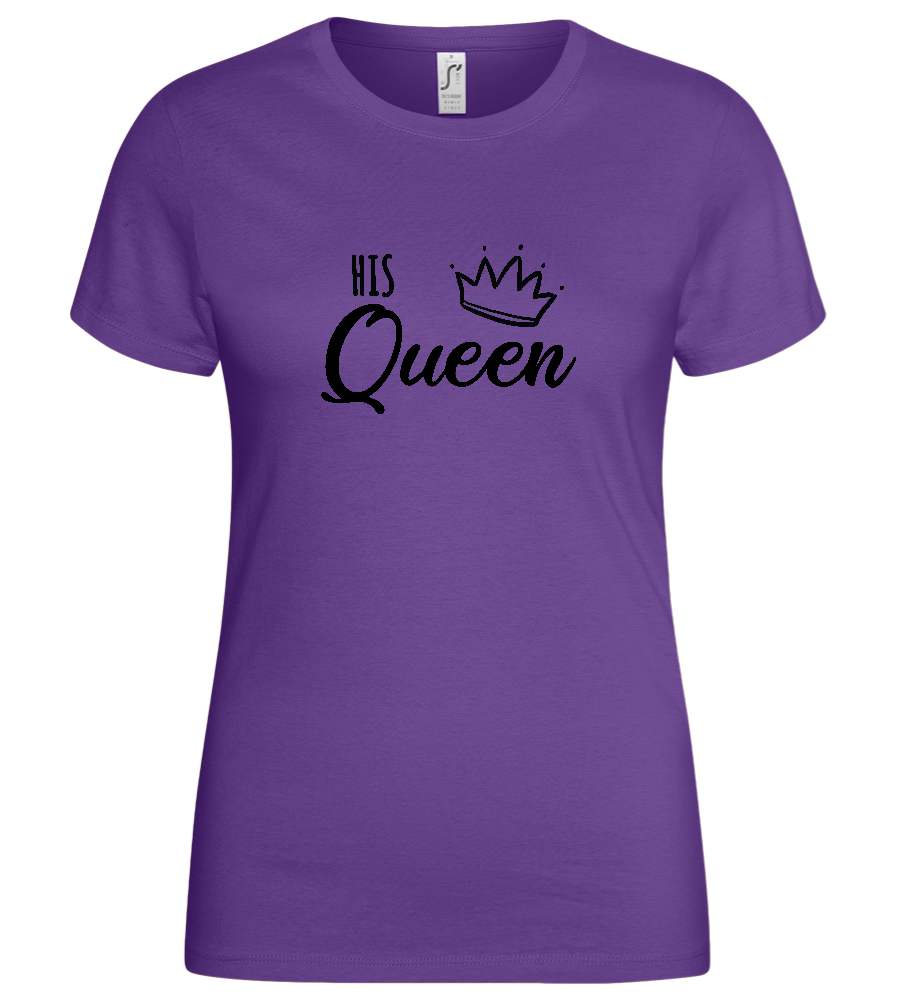 His Queen Crown Design - Basic women's t-shirt_DARK PURPLE_front