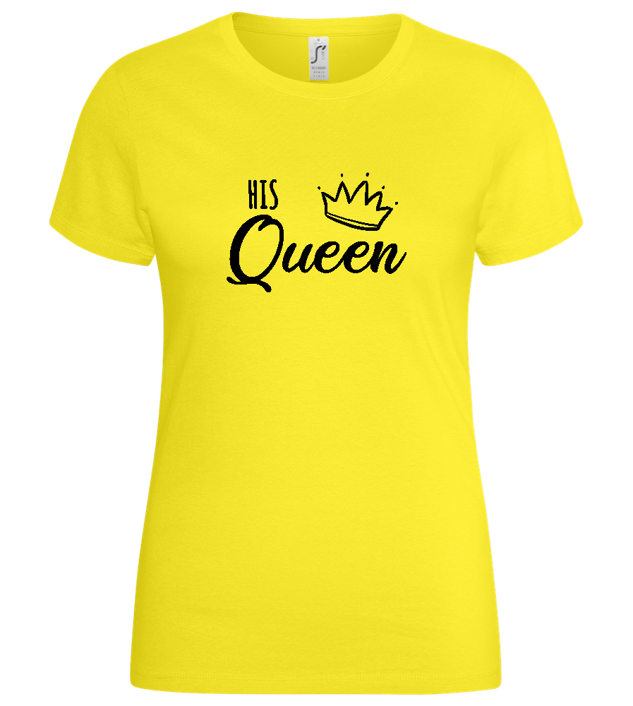 His Queen Crown Design - Basic women's t-shirt_LEMON_front