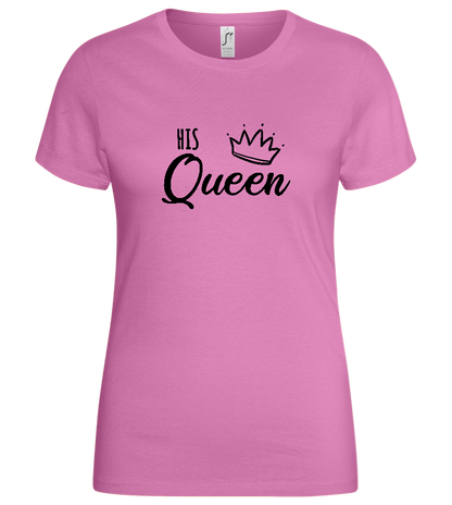 His Queen Crown Design - Basic women's t-shirt_PINK ORCHID_front