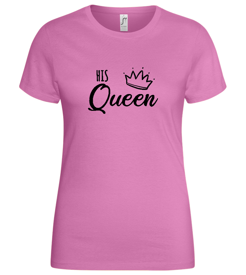 His Queen Crown Design - Basic women's t-shirt_PINK ORCHID_front