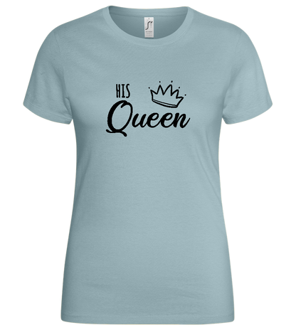 His Queen Crown Design - Basic women's t-shirt_PURE GRAY_front