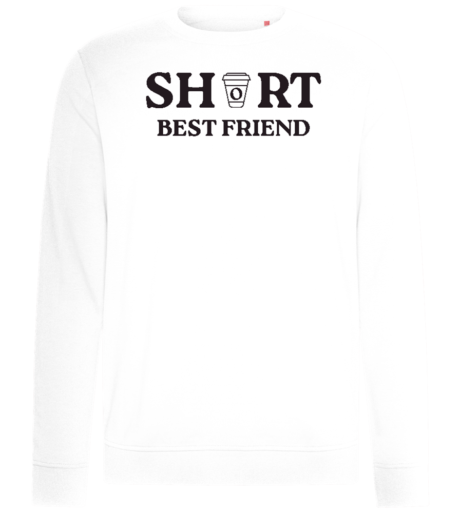 Short Best Friend Design - Comfort unisex sweater_WHITE_front