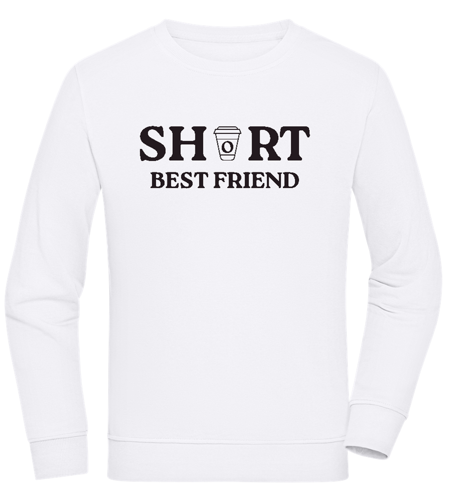 Short Best Friend Design - Comfort unisex sweater_WHITE_front