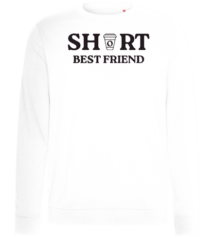 Short Best Friend Design - Comfort unisex sweater_WHITE_front