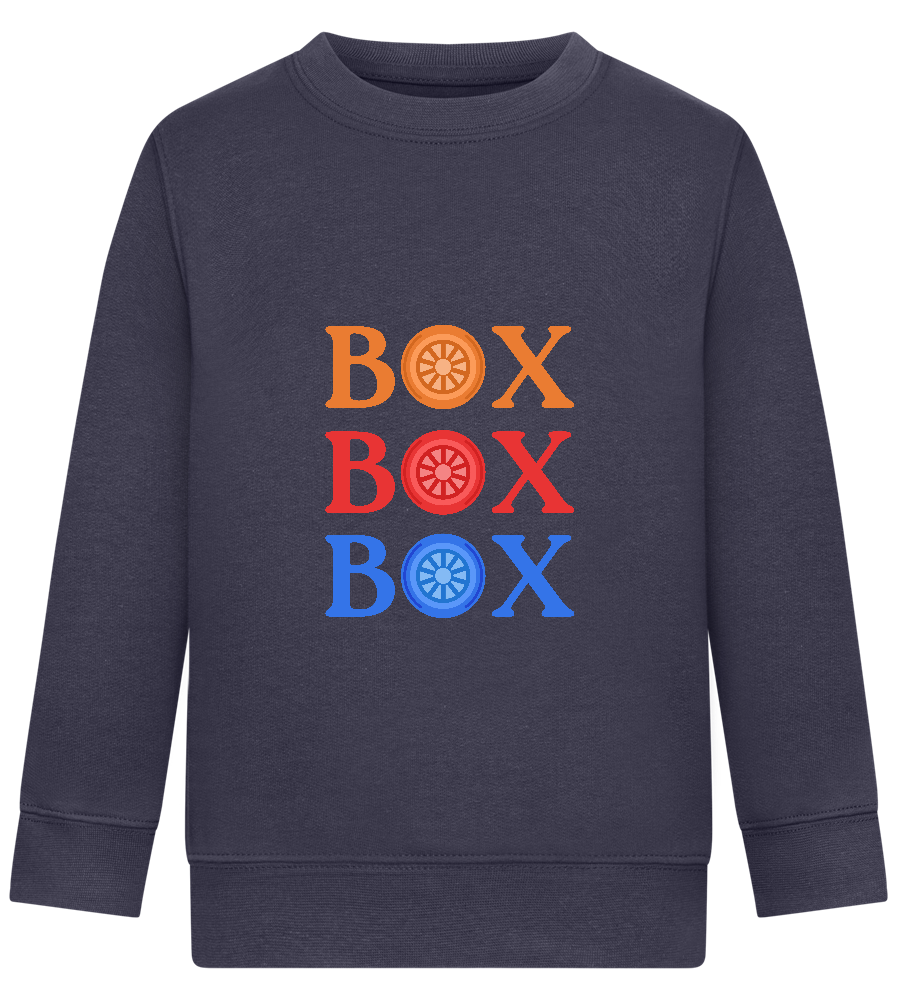 Box Box Box Design - Comfort Kids Sweater_FRENCH NAVY_front