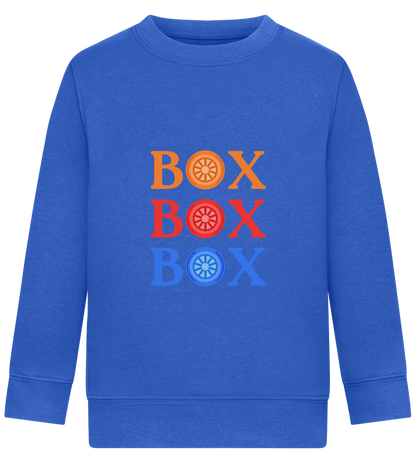 Box Box Box Design - Comfort Kids Sweater_ROYAL_front