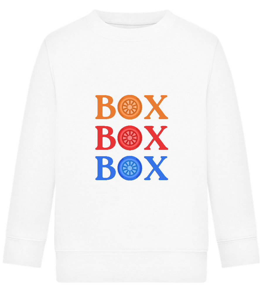 Box Box Box Design - Comfort Kids Sweater_WHITE_front