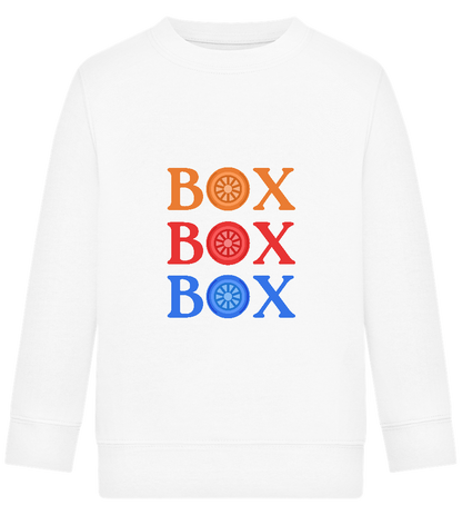 Box Box Box Design - Comfort Kids Sweater_WHITE_front