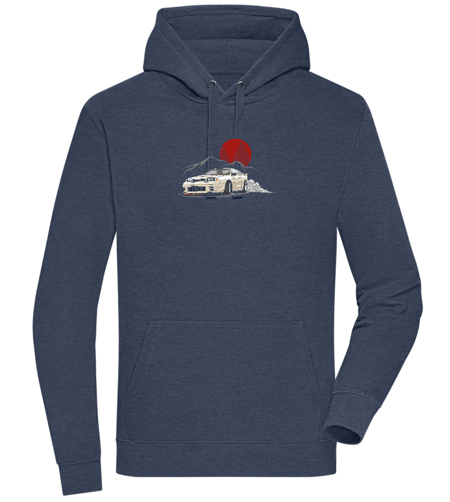 Skyline Car Design - Premium unisex hoodie_DENIM CHINA_front