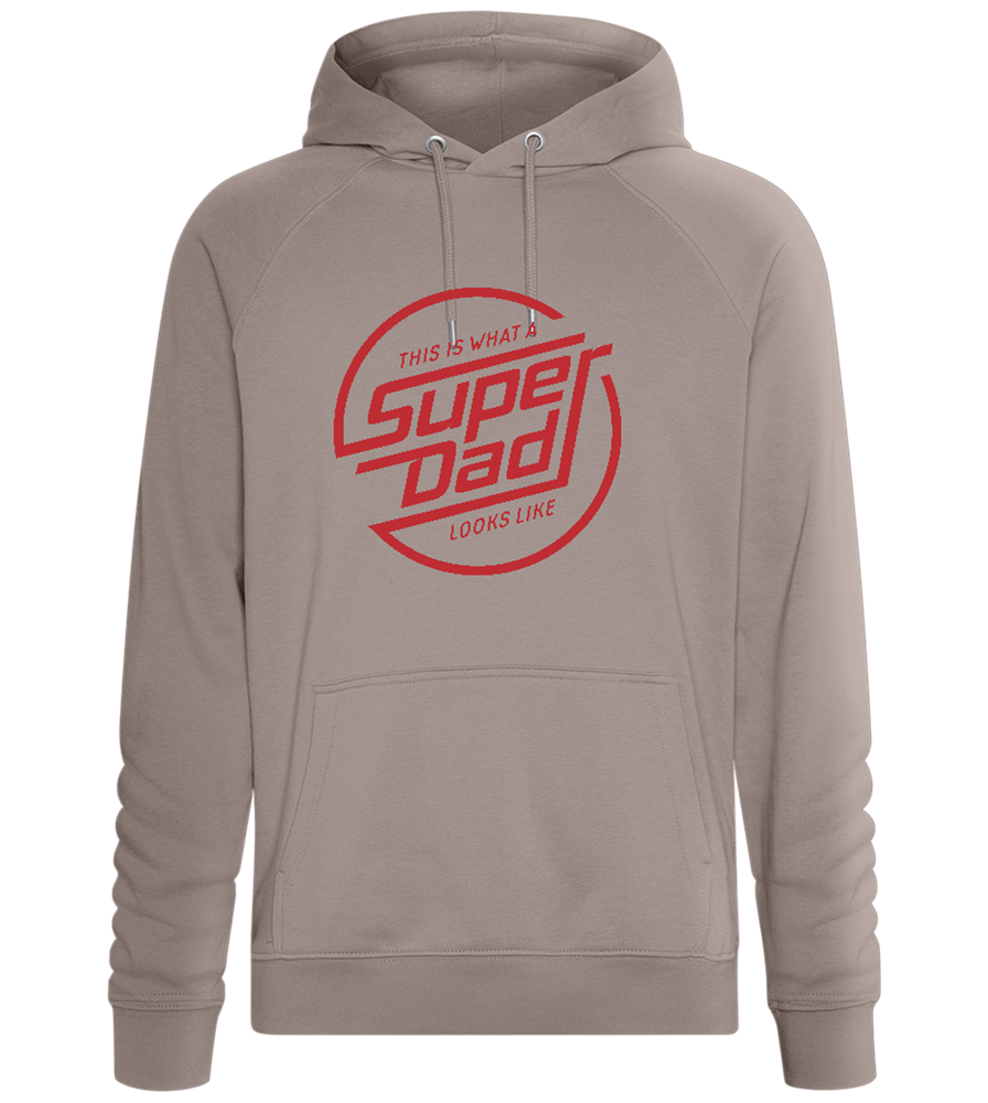 Looks Like Super Dad Design - Comfort unisex hoodie_CHARCOAL CHIN_front