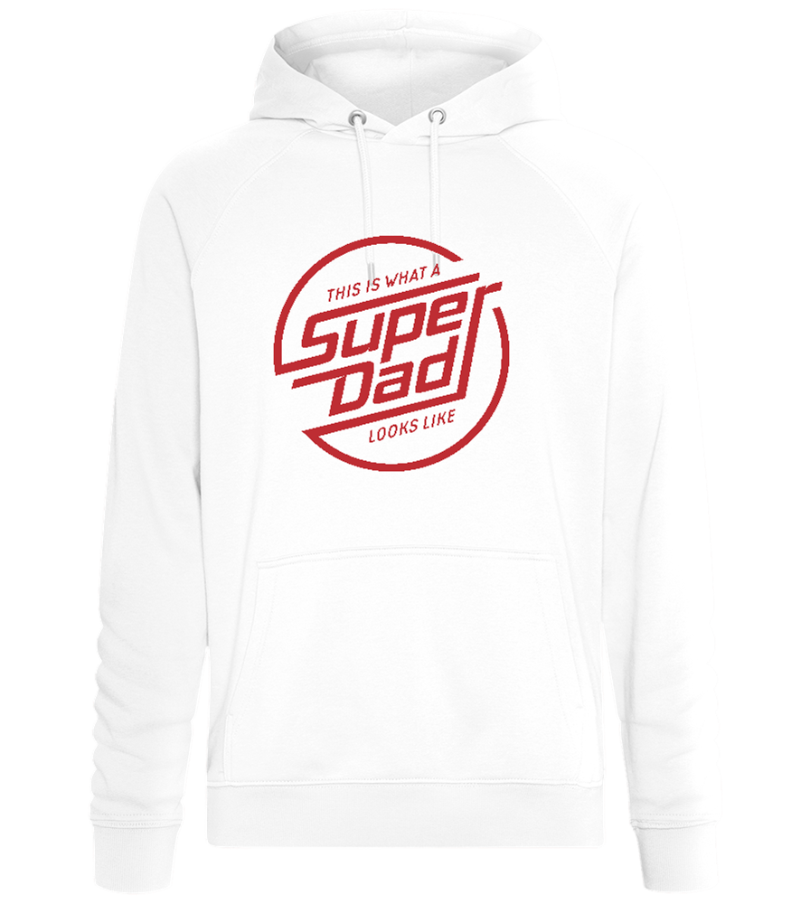 Looks Like Super Dad Design - Comfort unisex hoodie_WHITE_front