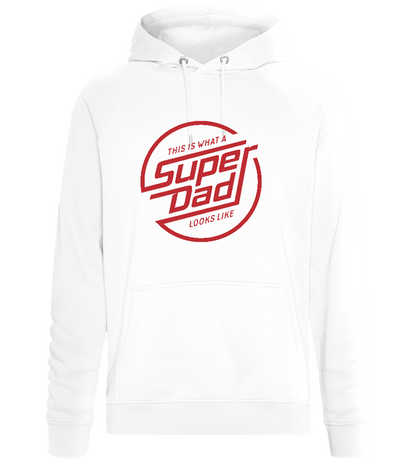 Looks Like Super Dad Design - Comfort unisex hoodie_WHITE_front