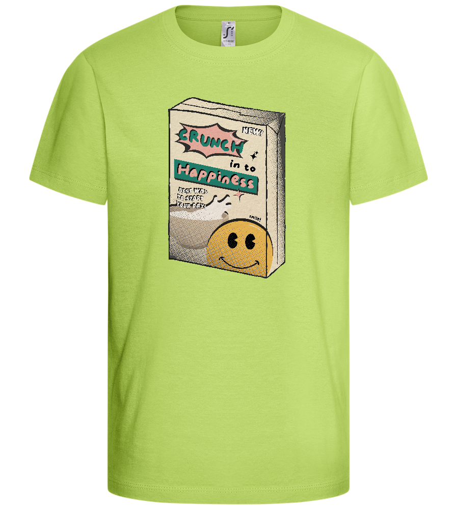 Crunch in to Happiness Design - Basic kids t-shirt_GREEN APPLE_front