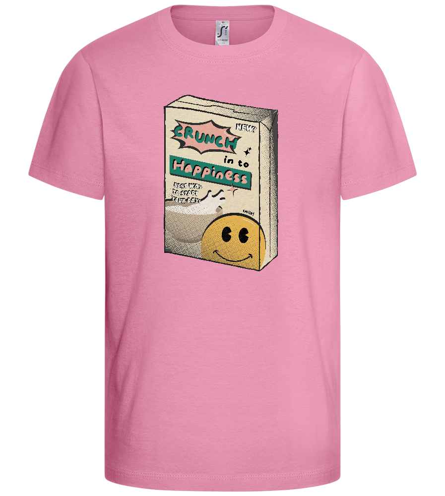 Crunch in to Happiness Design - Basic kids t-shirt_PINK ORCHID_front