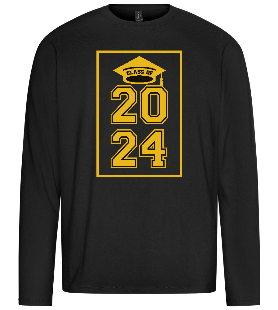 Class of '24 Design - Premium men's long sleeve t-shirt_DEEP BLACK_front