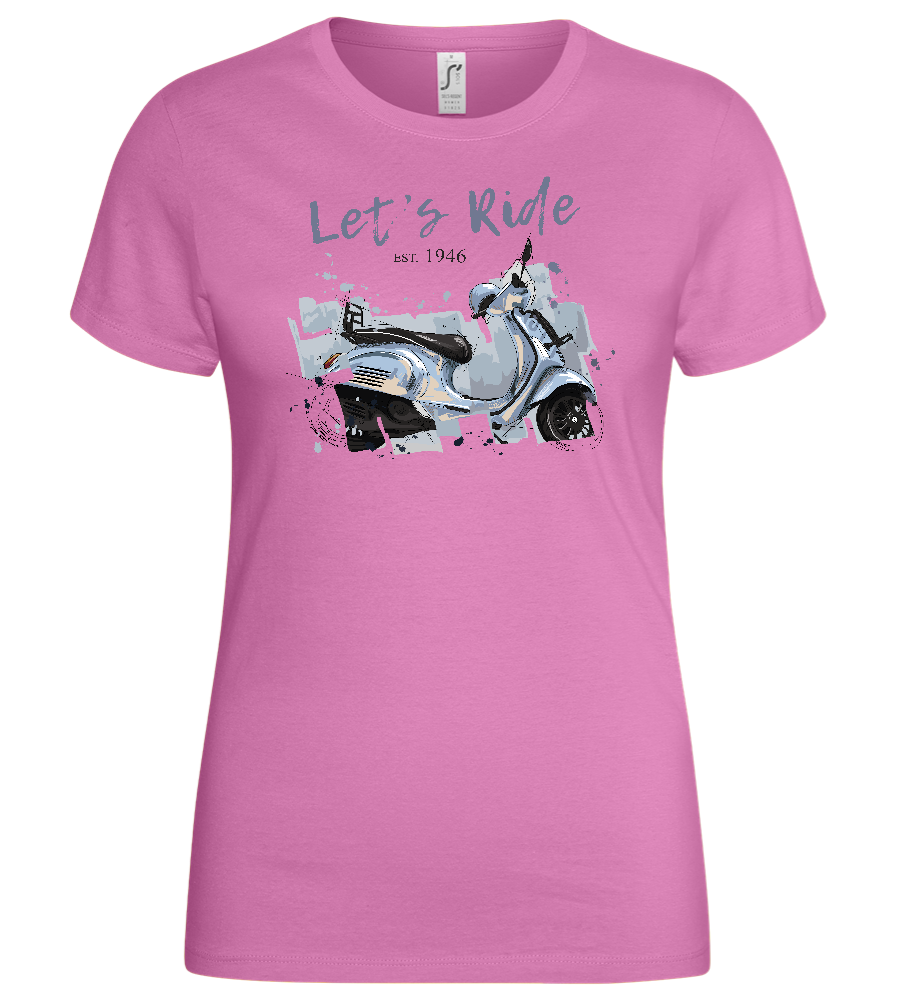 Vintage Scooter Design - Basic women's t-shirt_PINK ORCHID_front