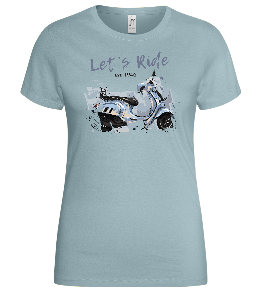 Vintage Scooter Design - Basic women's t-shirt_PURE GRAY_front