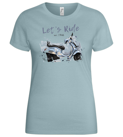 Vintage Scooter Design - Basic women's t-shirt_PURE GRAY_front