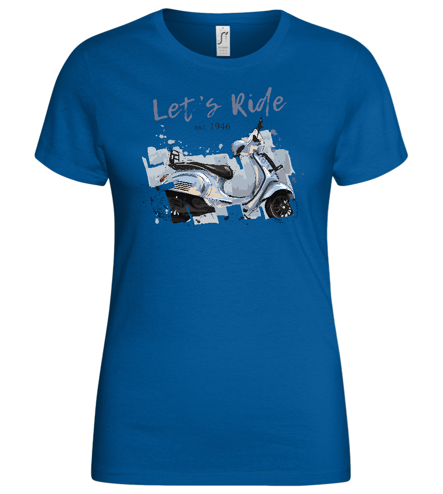 Vintage Scooter Design - Basic women's t-shirt_ROYAL_front