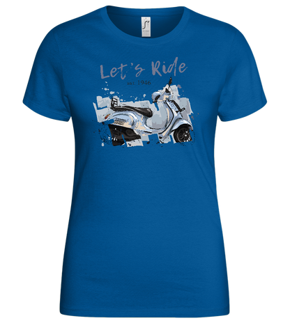 Vintage Scooter Design - Basic women's t-shirt_ROYAL_front