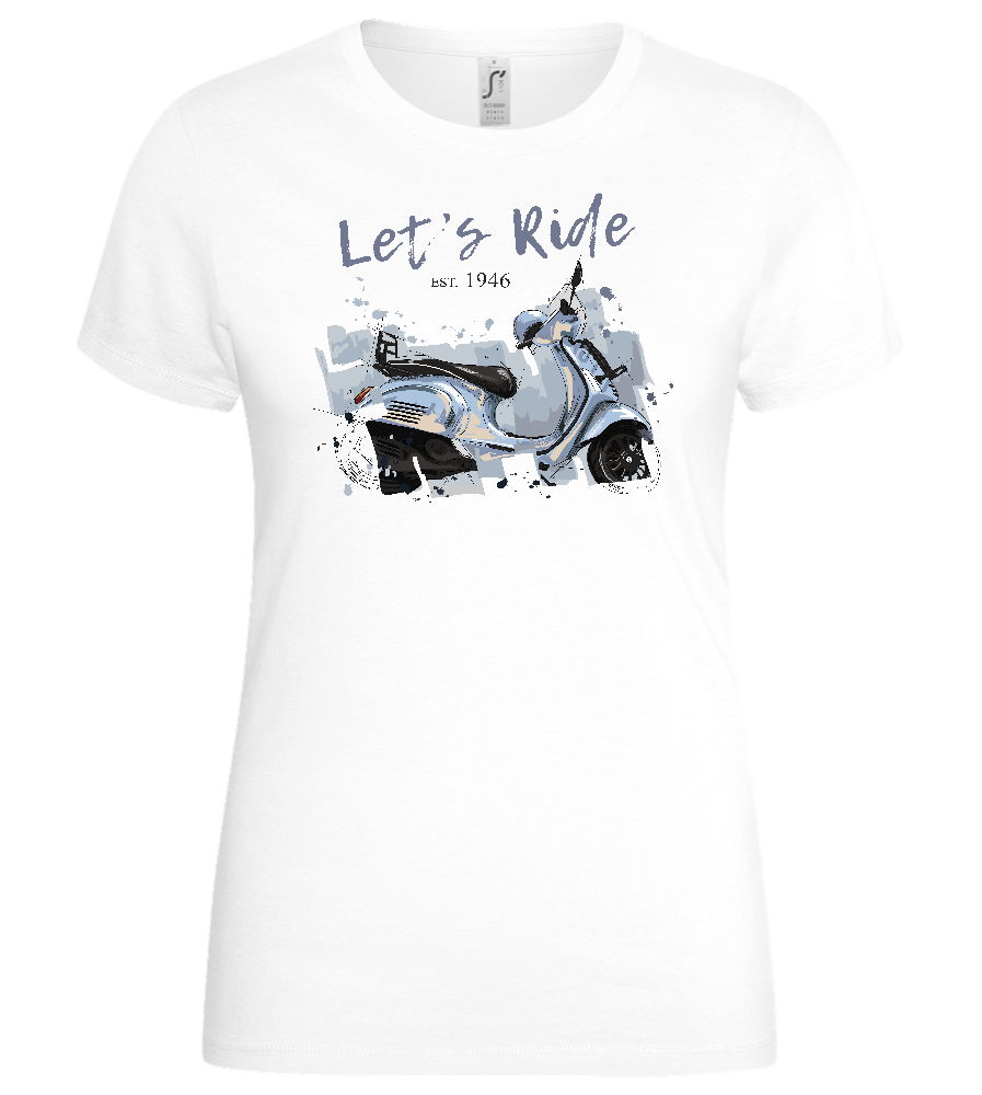 Vintage Scooter Design - Basic women's t-shirt_WHITE_front