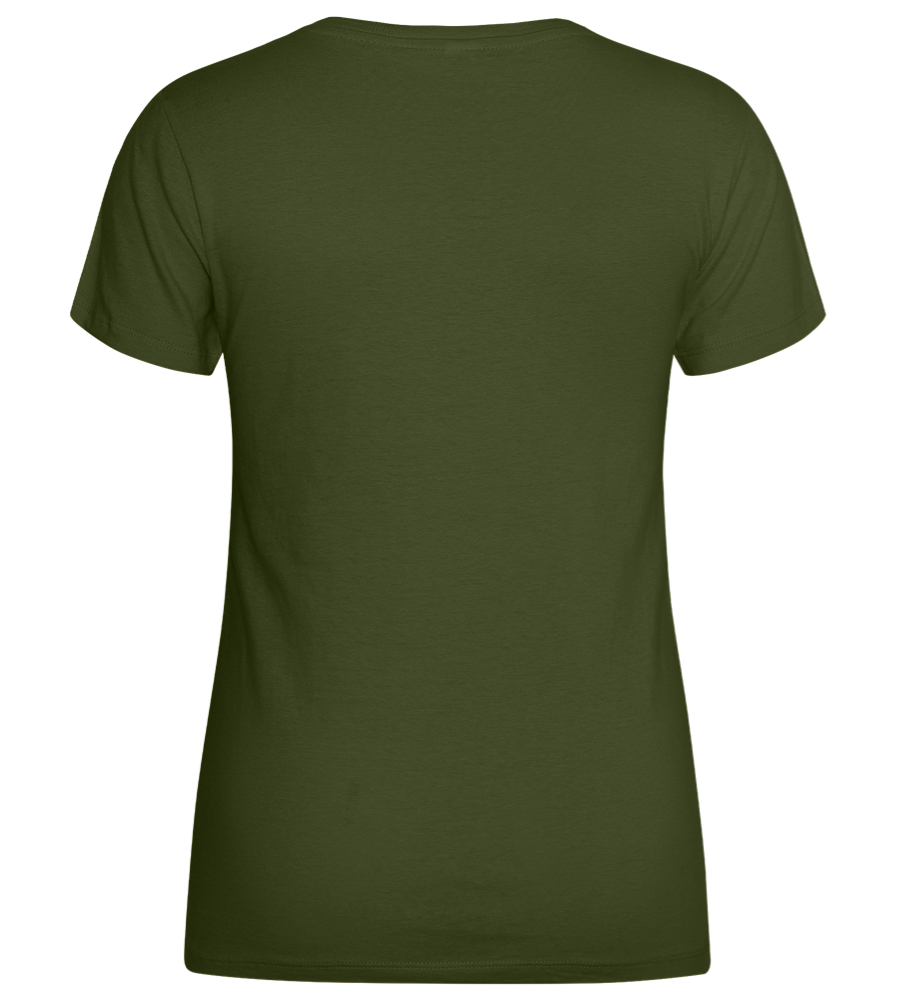 Vintage Scooter Design - Basic women's t-shirt_ARMY_back