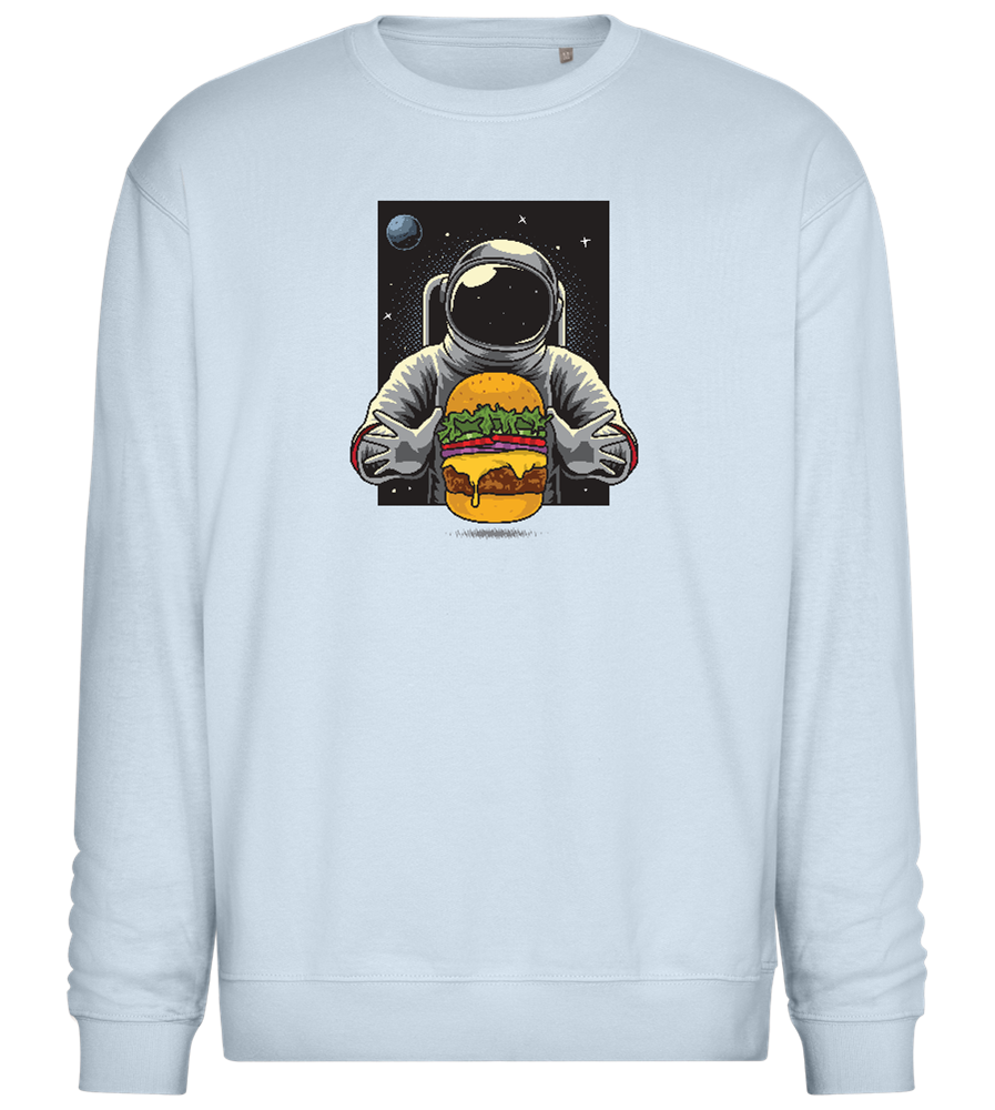 Spaceman Burger Design - Comfort Essential Unisex Sweater_CREAMY BLUE_front