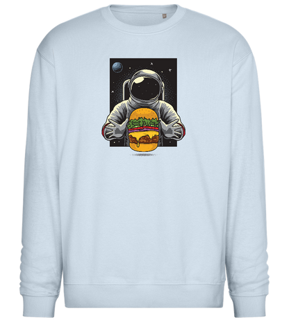 Spaceman Burger Design - Comfort Essential Unisex Sweater_CREAMY BLUE_front